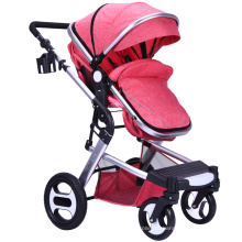 Carrinho de bebê de paisagem alta pode sentar e deitar carrinho de bebê infantil dobrável de quatro rodas portátil com amortecimento